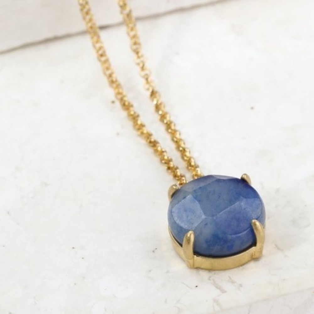 Sodalite Natural Stone Charm Necklace